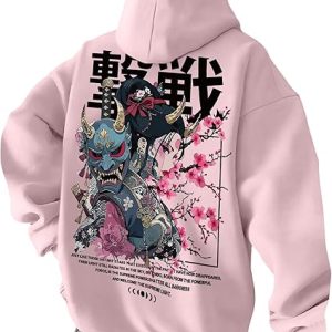 Men's Cartoon Graphic Hoodies Long Sleeve Pullover Sweatshirts Streetwear Fall Tops